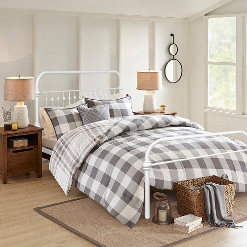 

Full Size Platform Bed Frame with Headboard and Metal Slats Support, No Box Spring Needed (Only Frame) - White