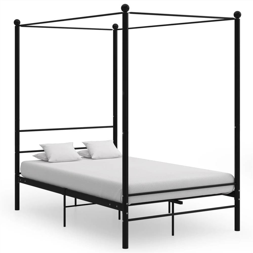 

Canopy Bed Frame Black Metal 120x200 cm