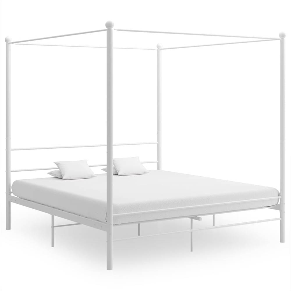 

Canopy Bed Frame White Metal 180x200 cm