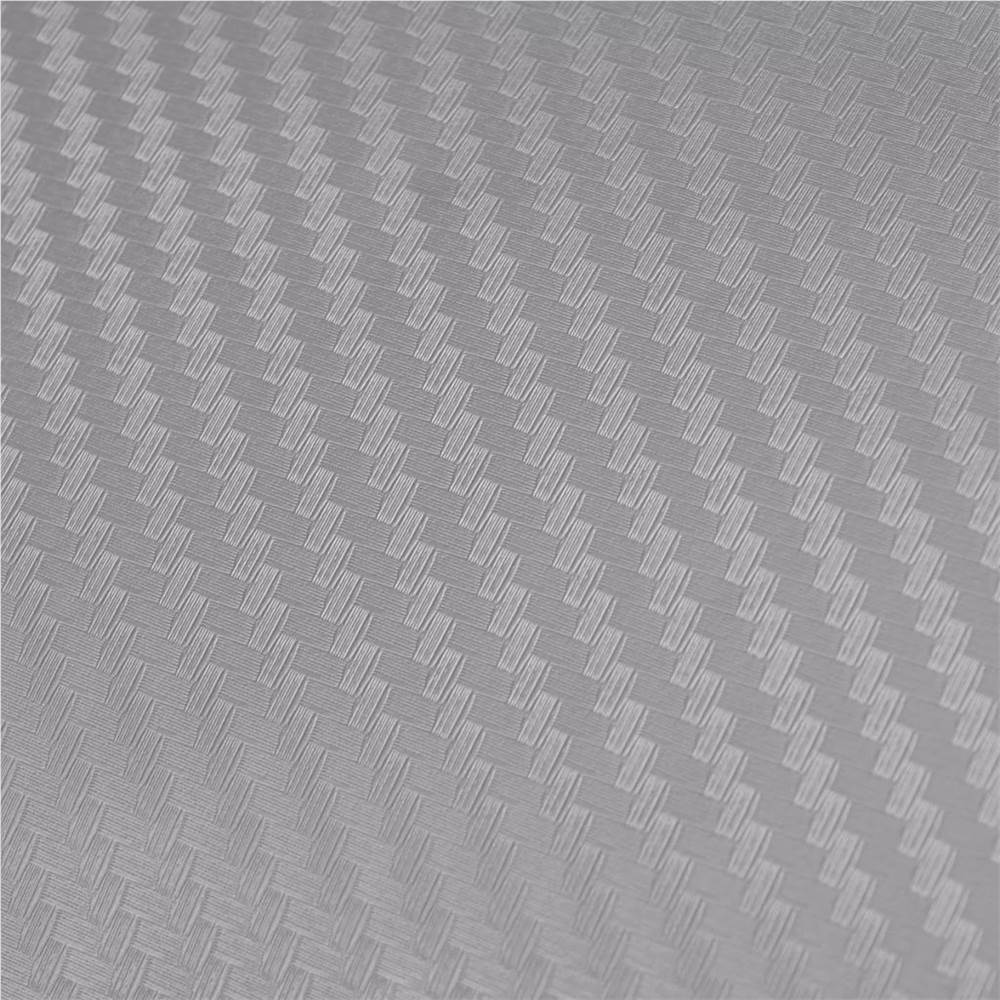 Carbon Fiber Vinyl Car Film 3D Silver 152 x 200 cm