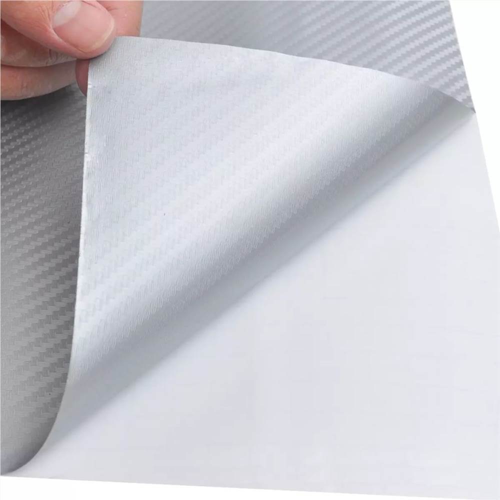 Carbon Fiber Vinyl Car Film 3D Silver 152 x 200 cm