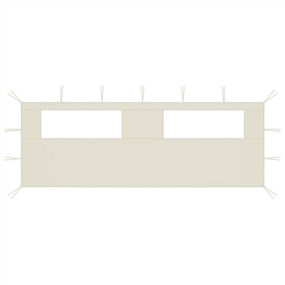 

Gazebo Sidewall with Windows 6x2 m Cream