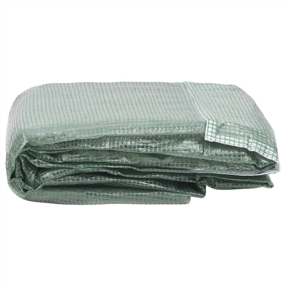 Greenhouse Replacement Cover (16 m²) 400x400x200 cm Green