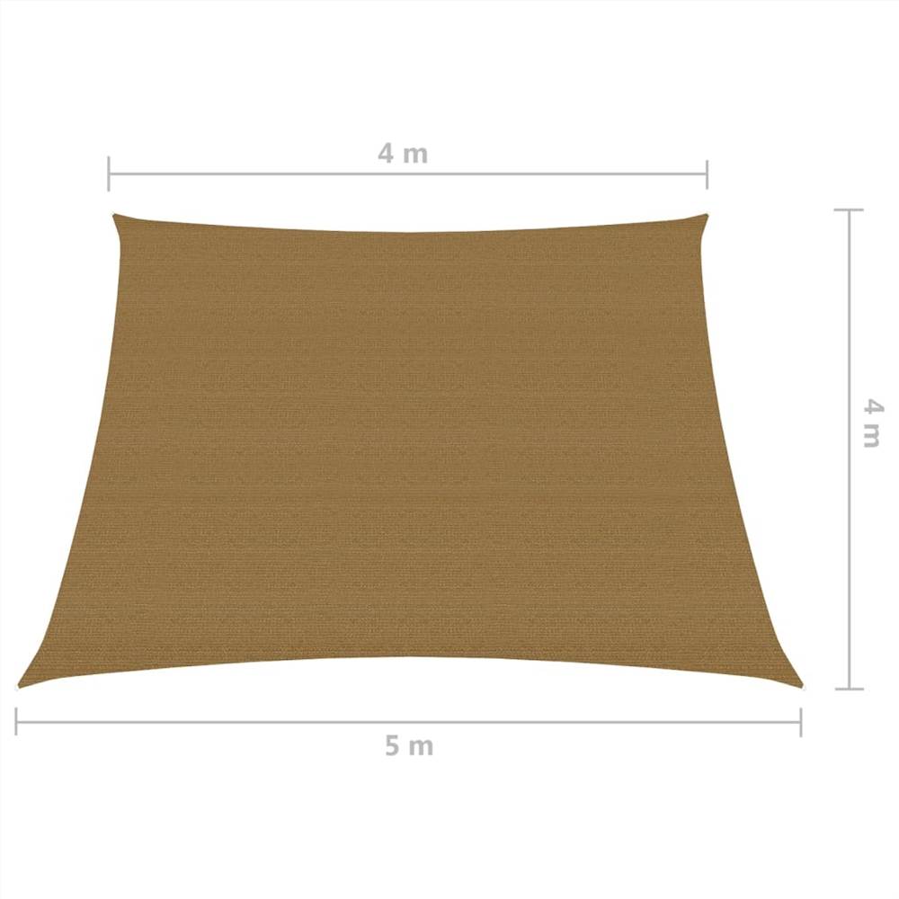 Sunshade Sail 160 g/m² Taupe 4/5x4 m HDPE