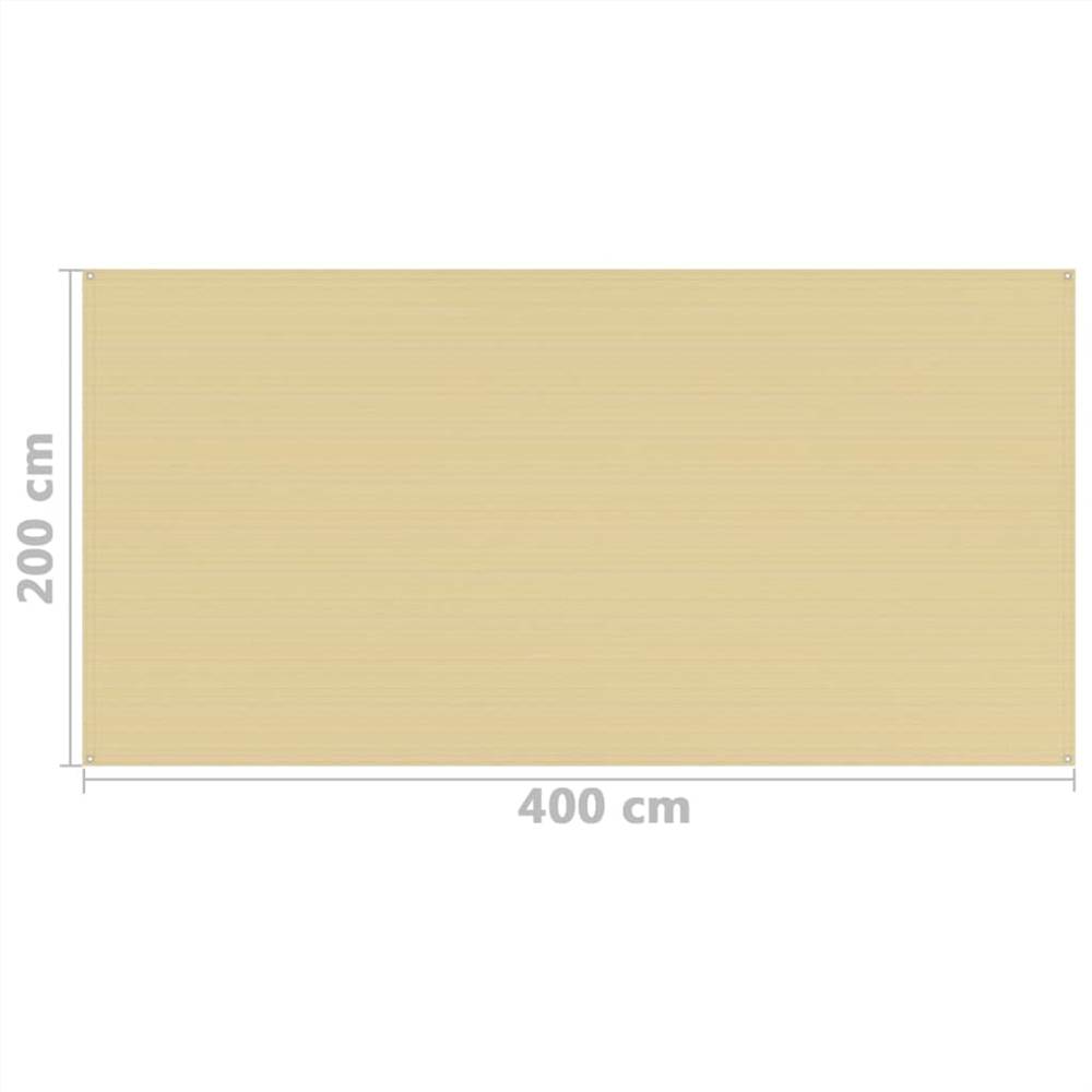 Tent Carpet 200x400 cm Beige