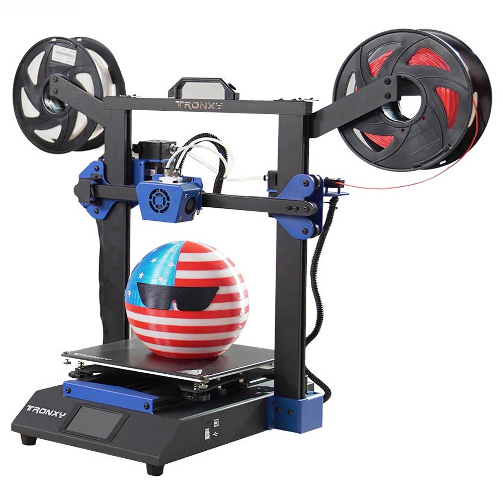 TRONXY XY-3 SE 3D Printer 255*255*260mm Printing Size Dual Extruder + Laser Engraving - Standard + Dual Extruder + Laser Version