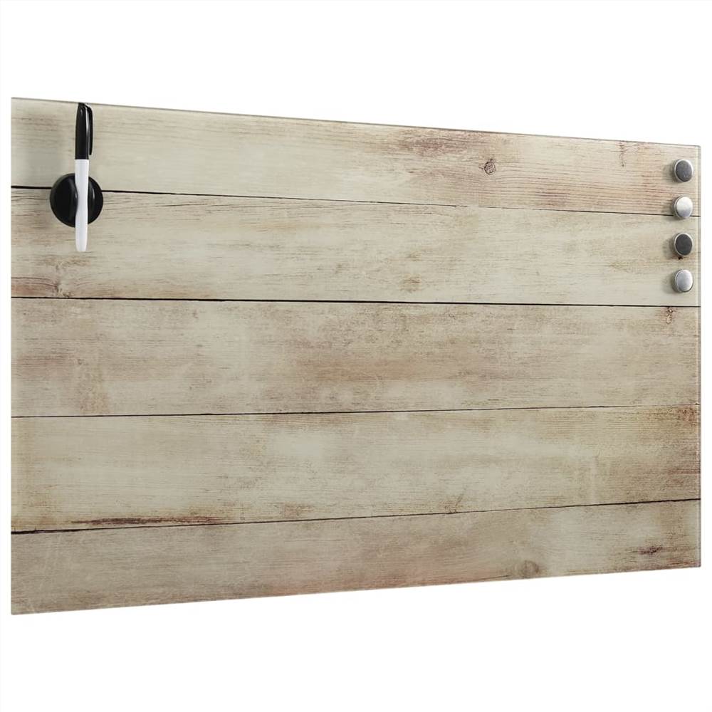 Wall Mounted Magnetic Board Glass 100x60 cm
