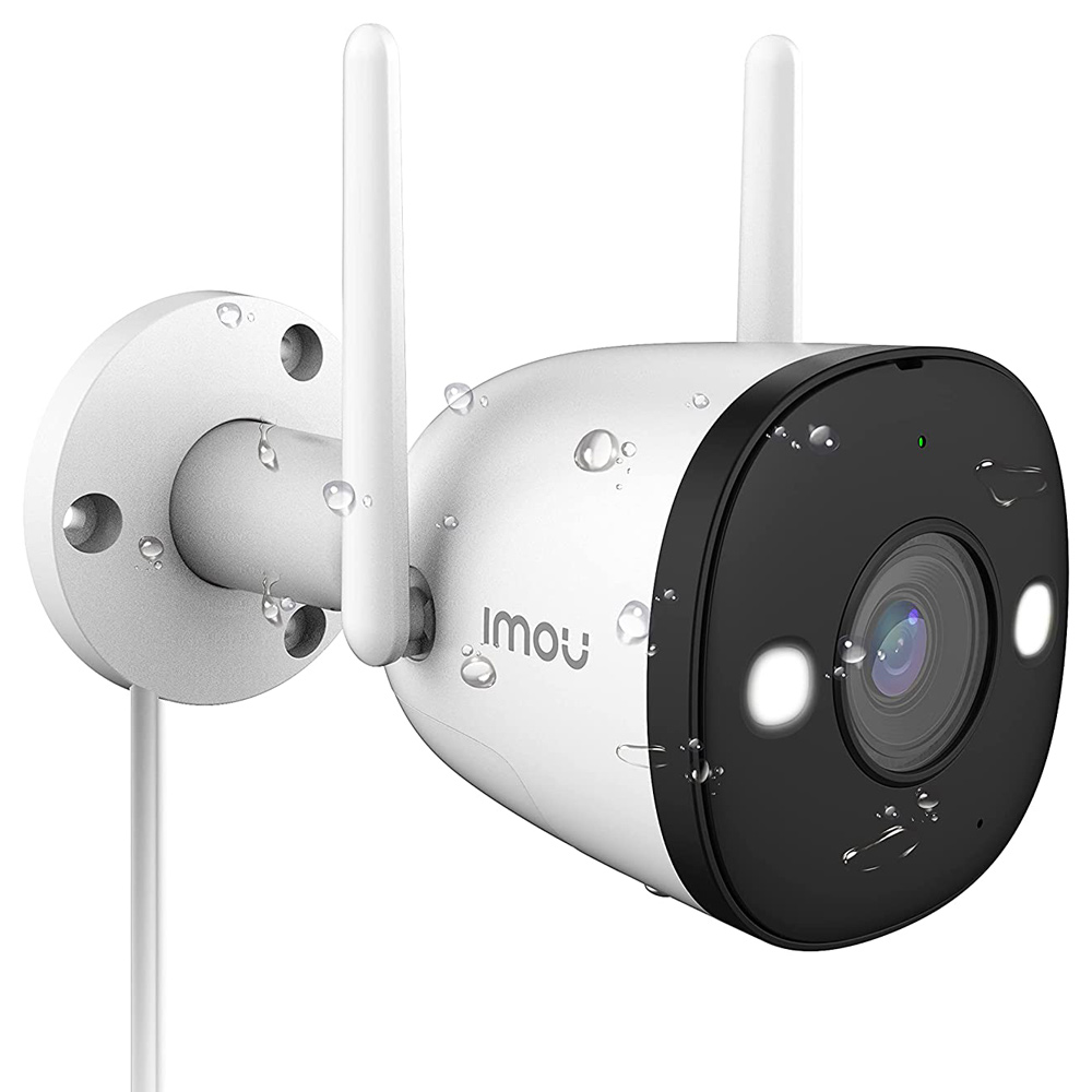 IMOU Bullet 2E 4MP Kamera bezpieczeństwa WiFi 4 Tryby noktowizyjne Wykrywanie ludzi IP67 Odporny na warunki atmosferyczne H.265 Kompresja Monitor bezpieczeństwa firmy domowej - biały