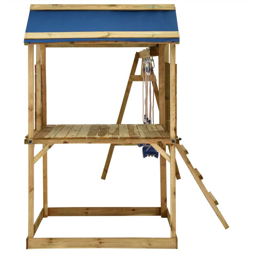 Playhouse with Swings and Ladder Impregnated Pinewood