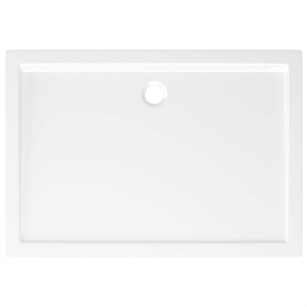 Rectangular ABS Shower Base Tray White 70x100 cm