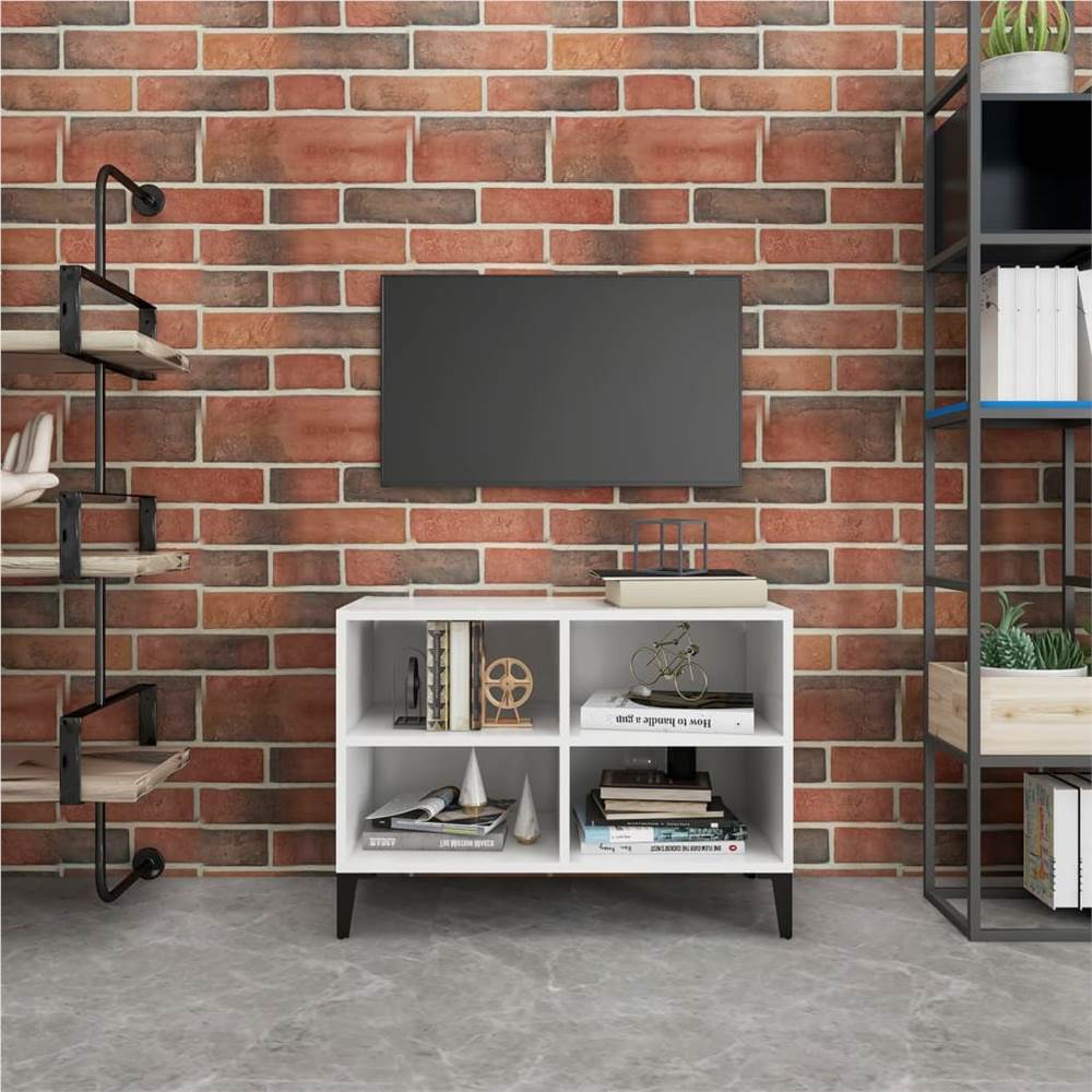

TV Cabinet with Metal Legs White 69.5x30x50 cm