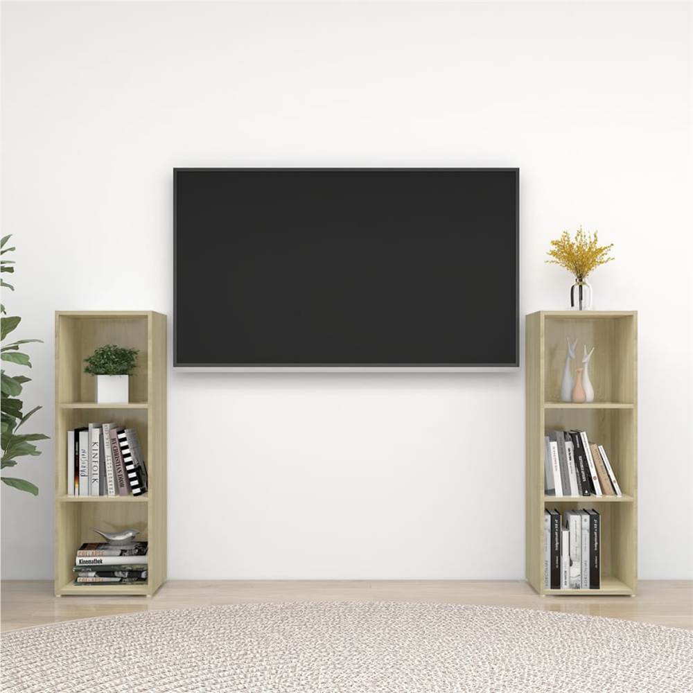 

TV Cabinets 2 pcs Sonoma Oak 107x35x37 cm Chipboard