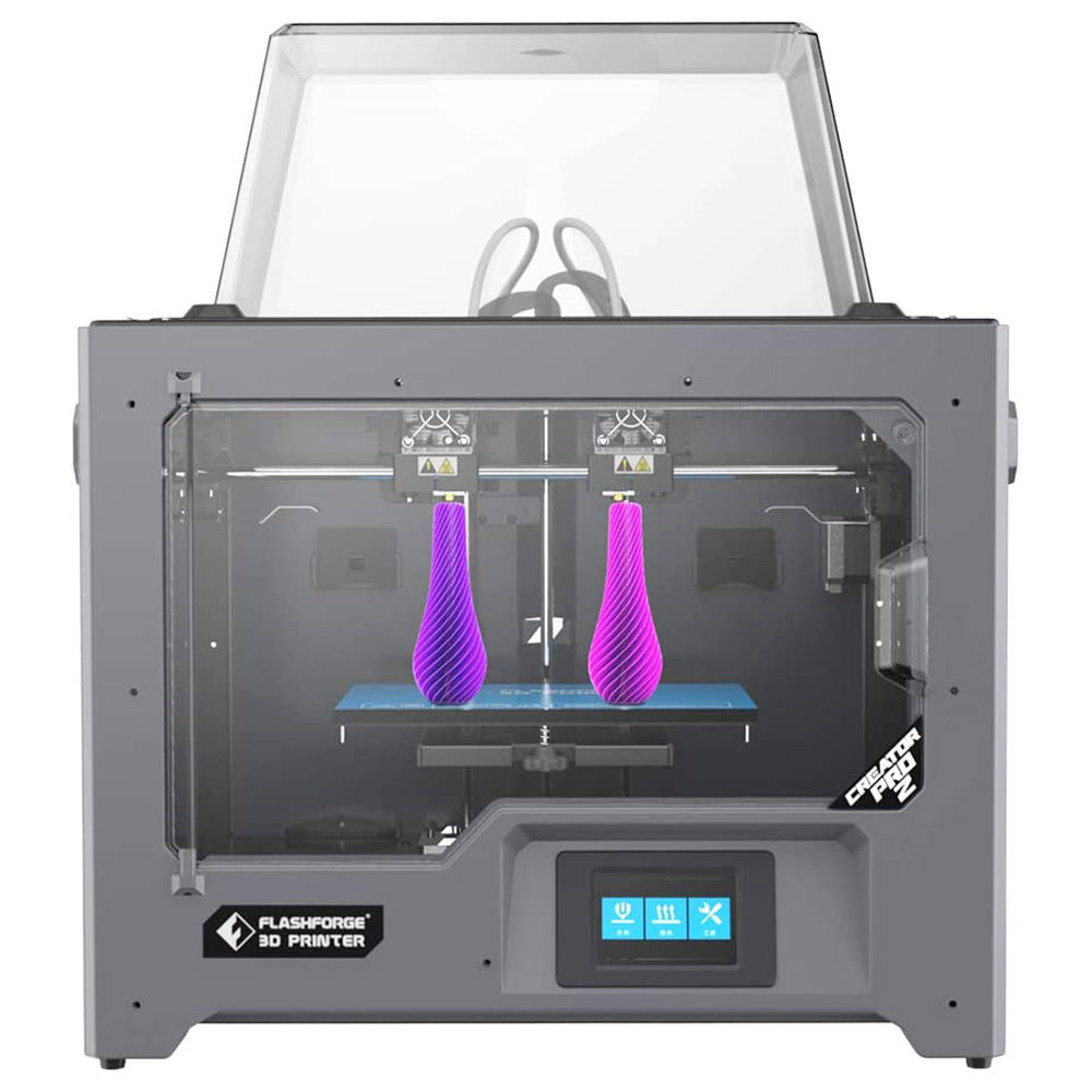 Imprimante 2D Flashforge Creator Pro 3 avec système d'extrusion double indépendant 2 bobines gratuites de filaments PLA