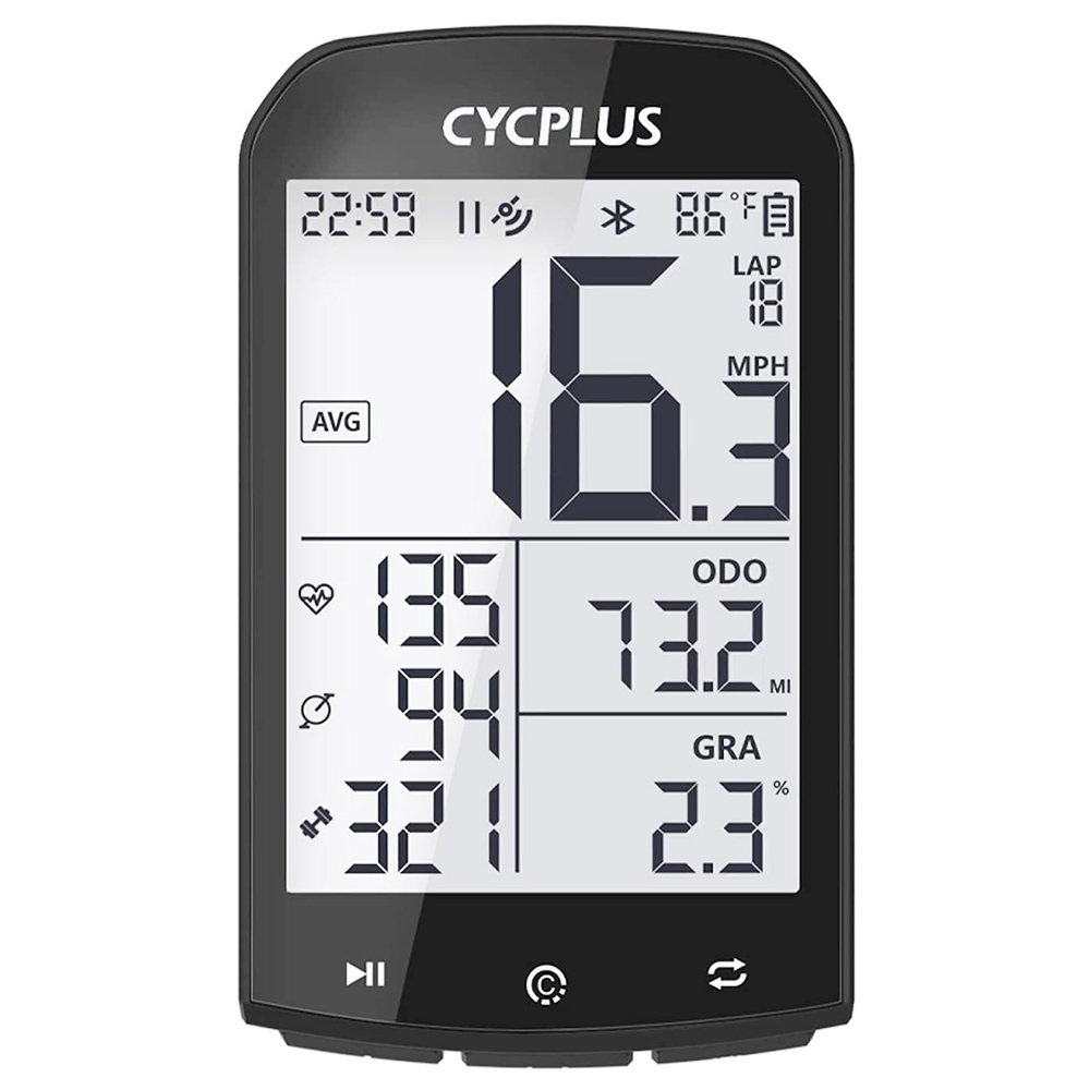 CYCPLUS M1 GPS Bike Computer Waterproof Bicycle Speedometer and Odometer ANT Wireless Cycling Computer Compatible with App