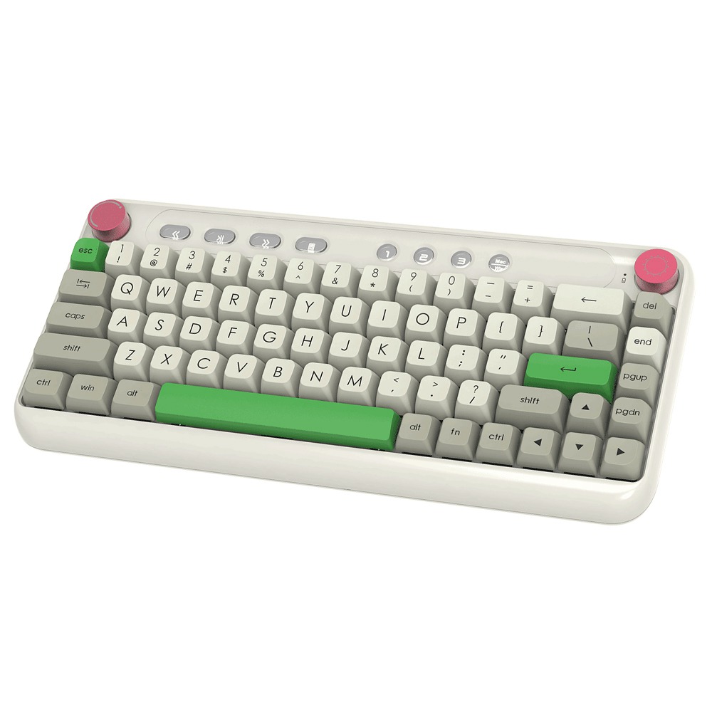 First Blood B21 68-key Retro Dual-mode Mechanical Keyboard with Backlight - Cherry Red Switch