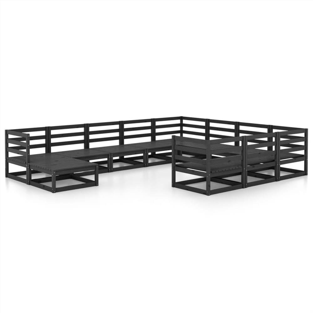 

11 Piece Garden Lounge Set Solid Pinewood