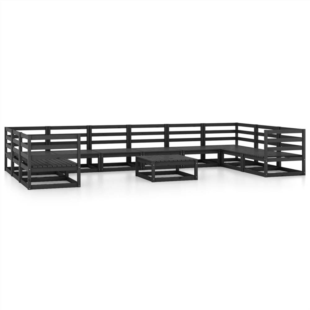

11 Piece Garden Lounge Set Solid Pinewood