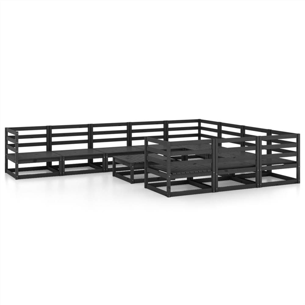 

11 Piece Garden Lounge Set Solid Pinewood