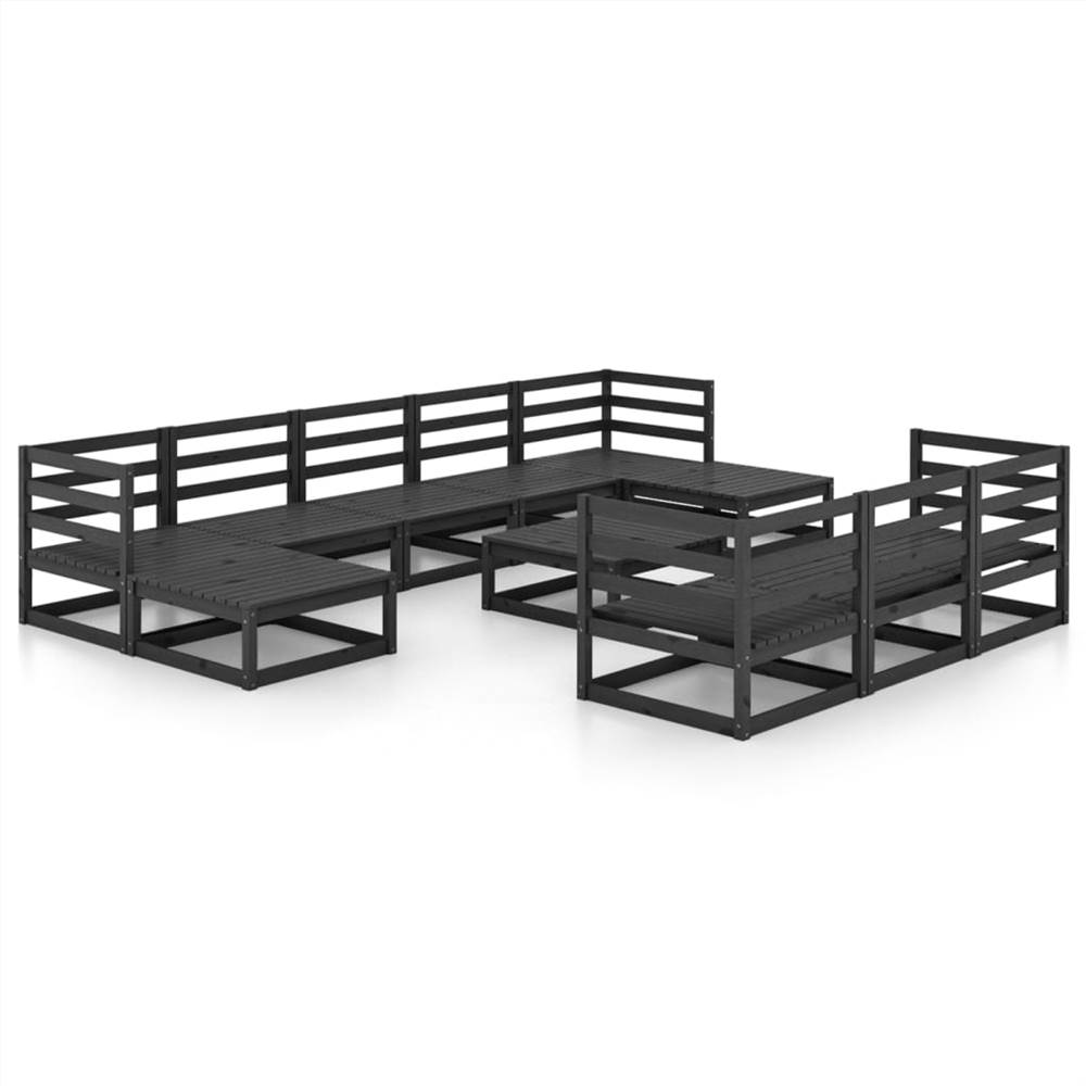 

11 Piece Garden Lounge Set Solid Pinewood