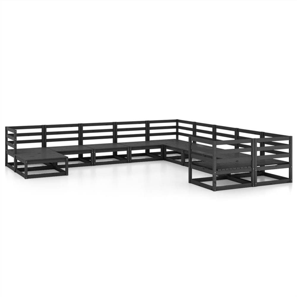 

11 Piece Garden Lounge Set Solid Pinewood