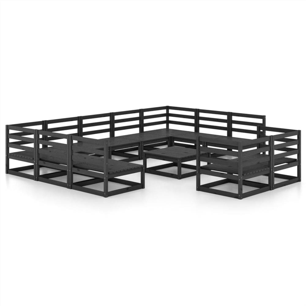 

12 Piece Garden Lounge Set Solid Pinewood