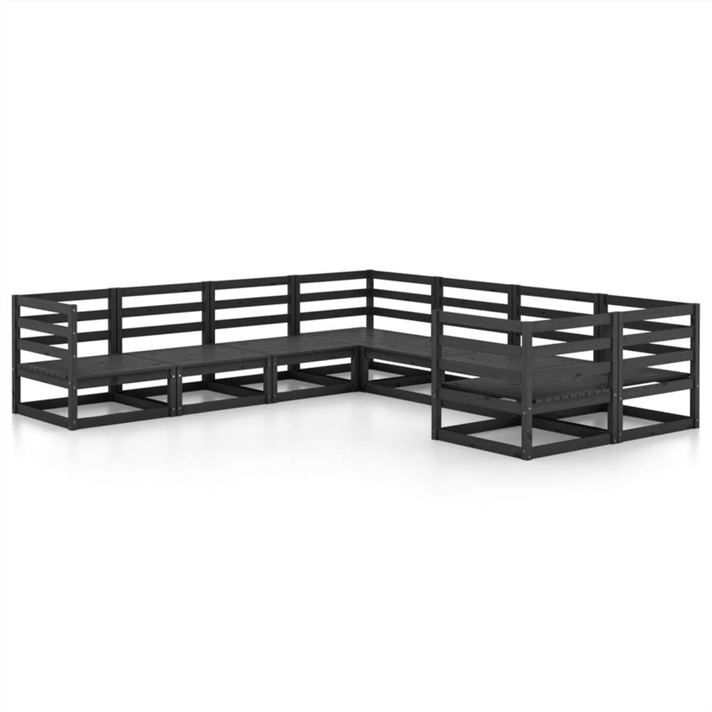 

8 Piece Garden Lounge Set Solid Pinewood