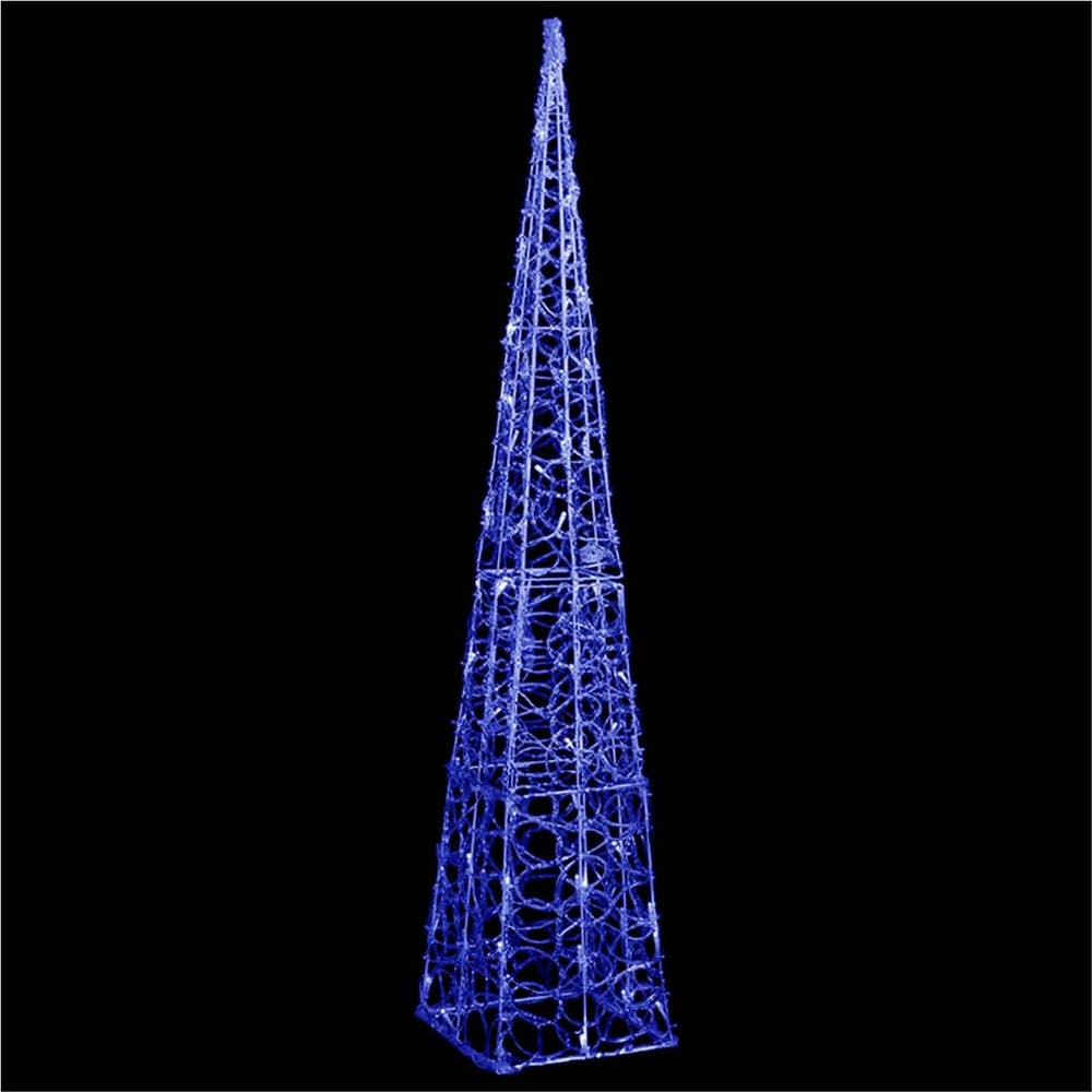 Acrylic Decorative Round LED Light Cone Blue 120 cm