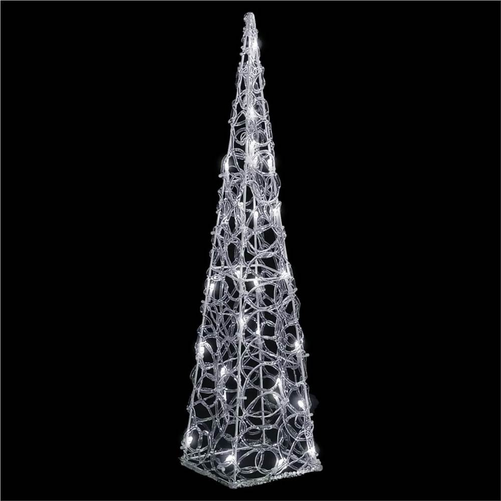 Acrylic Decorative Round LED Light Cone Cold White 60 cm