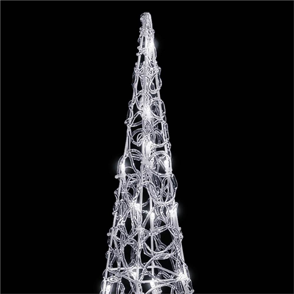 Acrylic Decorative Round LED Light Cone Cold White 60 cm