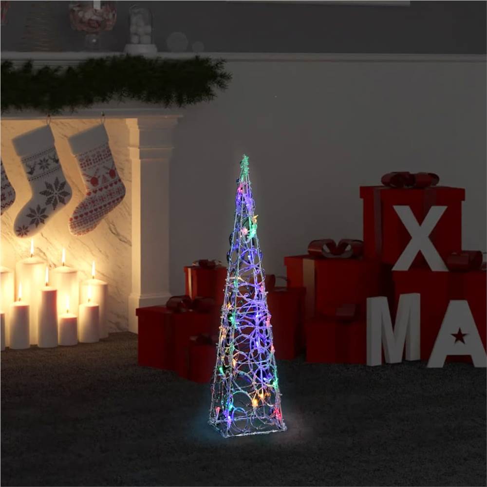 

Acrylic Decorative Round LED Light Cone Multicolour 60 cm