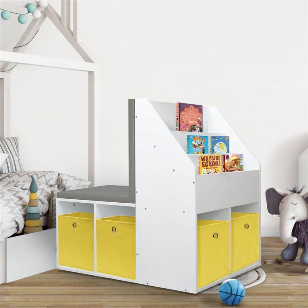 Children's Cabinet with Bench White 60x78x78 cm MDF