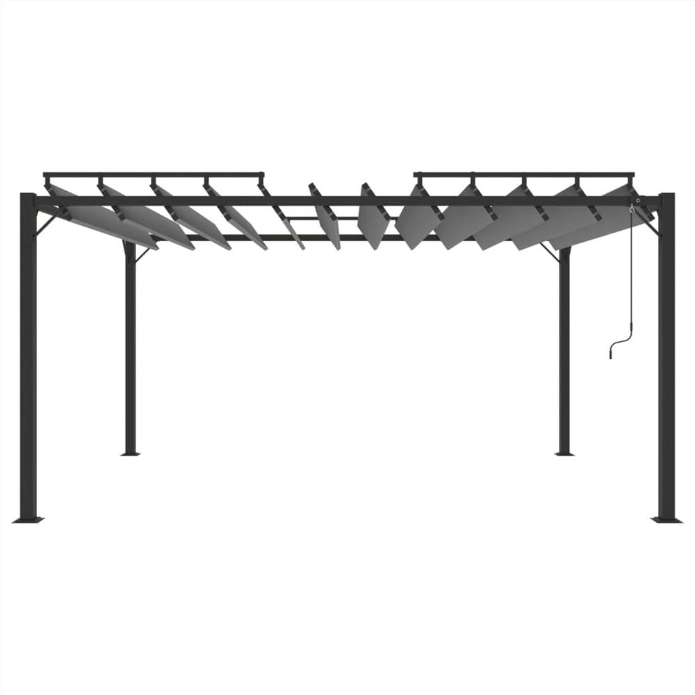 Gazebo with Louvered Roof 3x4 m Anthracite Fabric and Aluminium