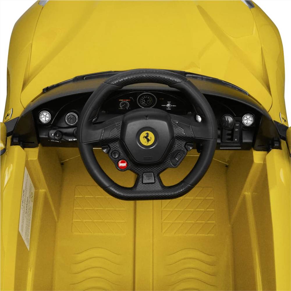 Ride-on Car Ferrari F12 Yellow 6 V with Remote Control
