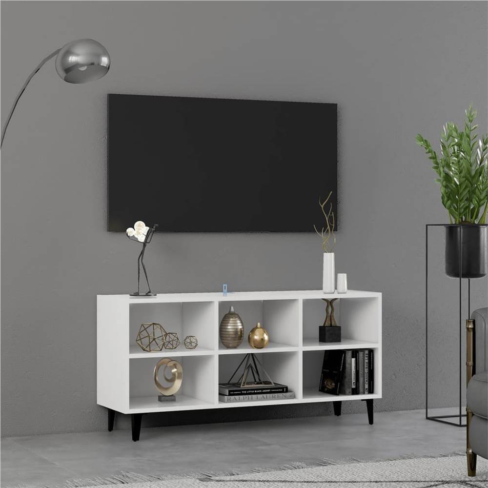 

TV Cabinet with Metal Legs White 103.5x30x50 cm