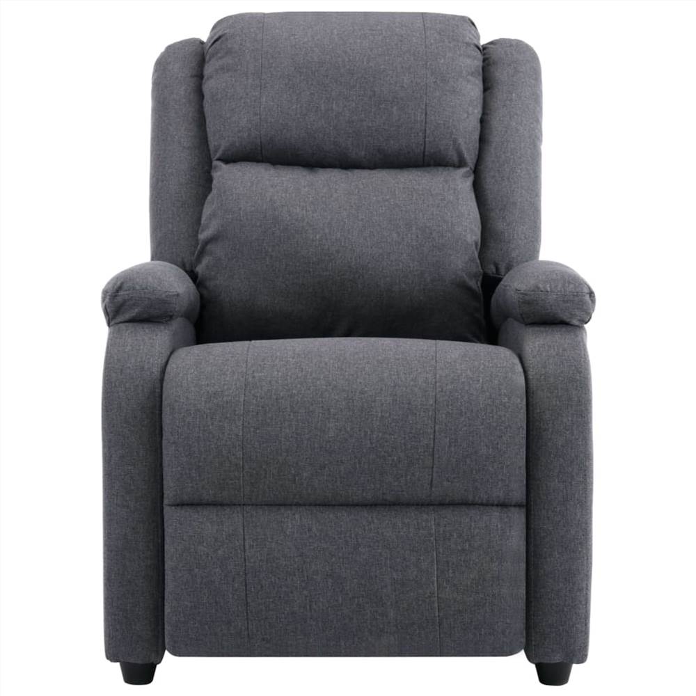 TV Recliner Chair Dark Grey Fabric
