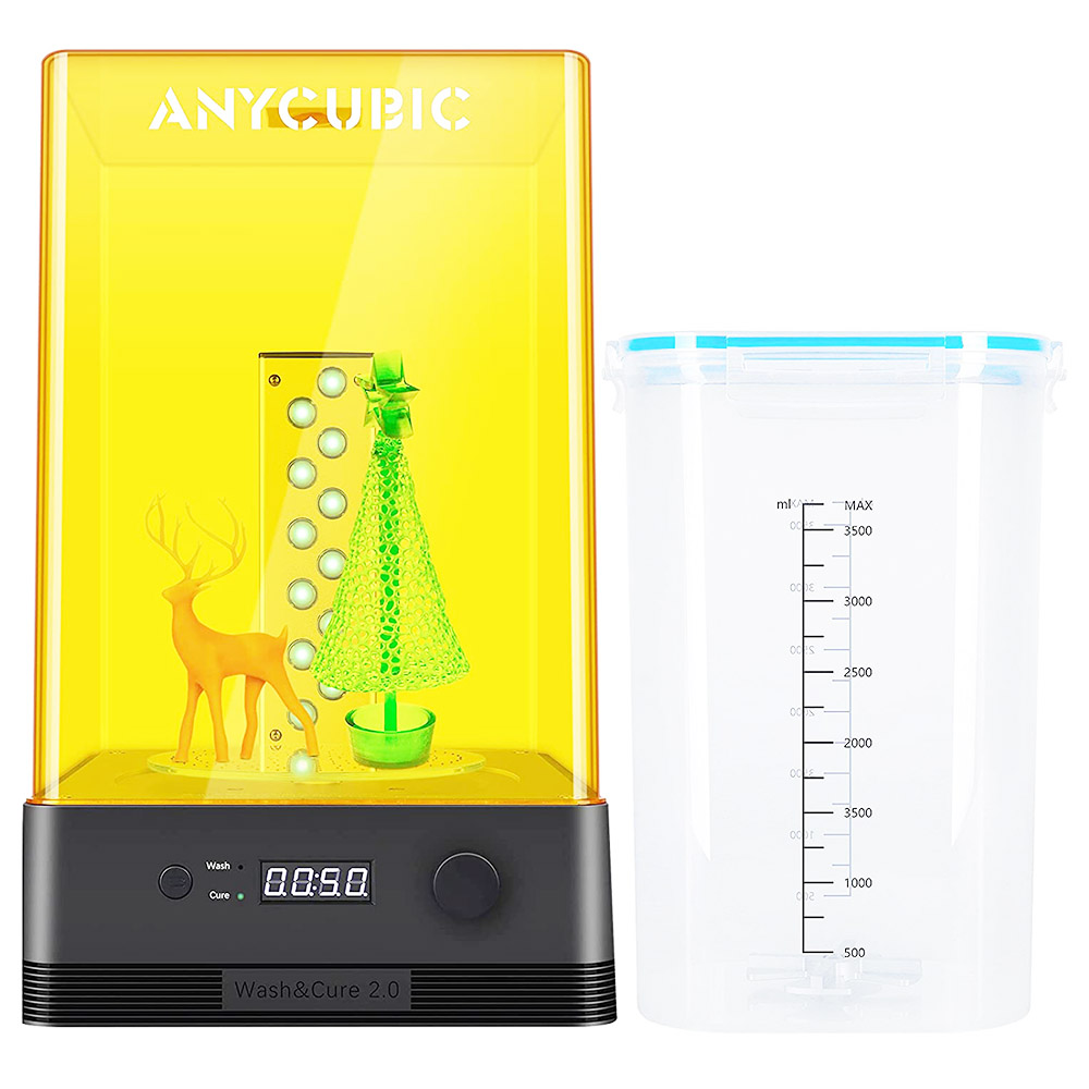 Anycubic Wash & Cure Machine 2.0, μέγεθος πλυσίματος 120mm*74mm*165mm, μέγεθος σκλήρυνσης 140mm*165mm