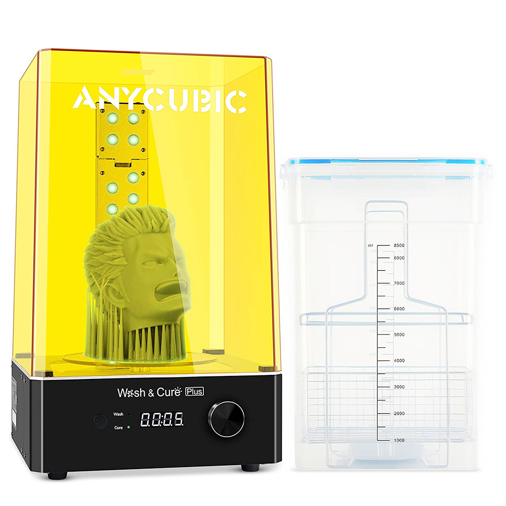 Anycubic Wash & Cure Plus Machine, Καλάθι Μέγεθος Πλύσης 192mm*120mm*290mm, Μέγεθος Σκλήρυνσης 190mm*245mm