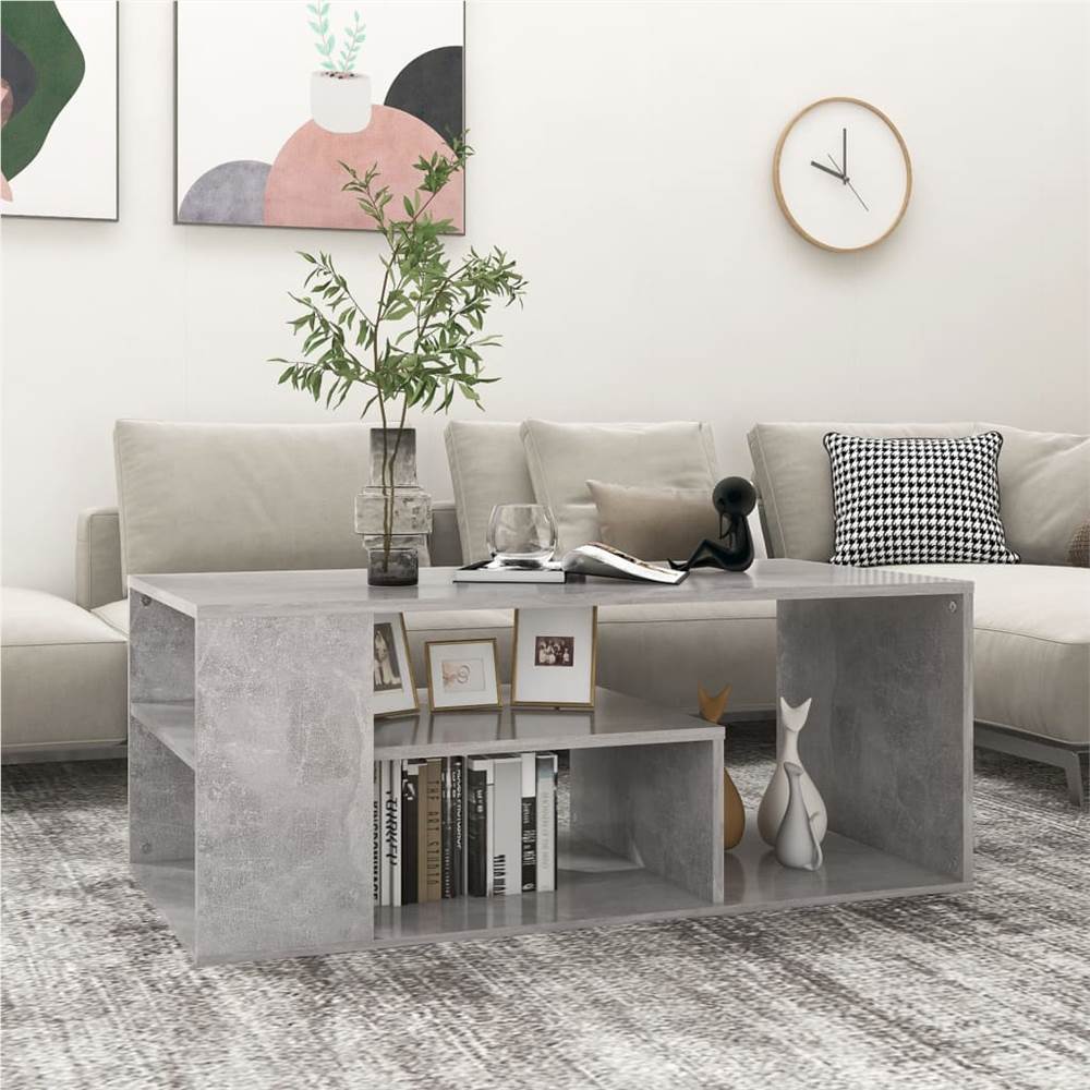 

Coffee Table Concrete Grey 100x50x40 cm Chipboard