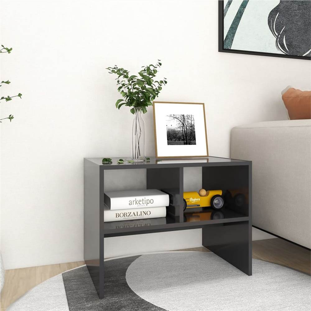 

Side Table Grey 60x40x45 cm Chipboard