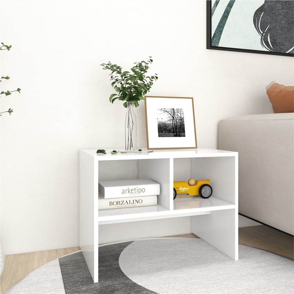 

Side Table White 60x40x45 cm Chipboard