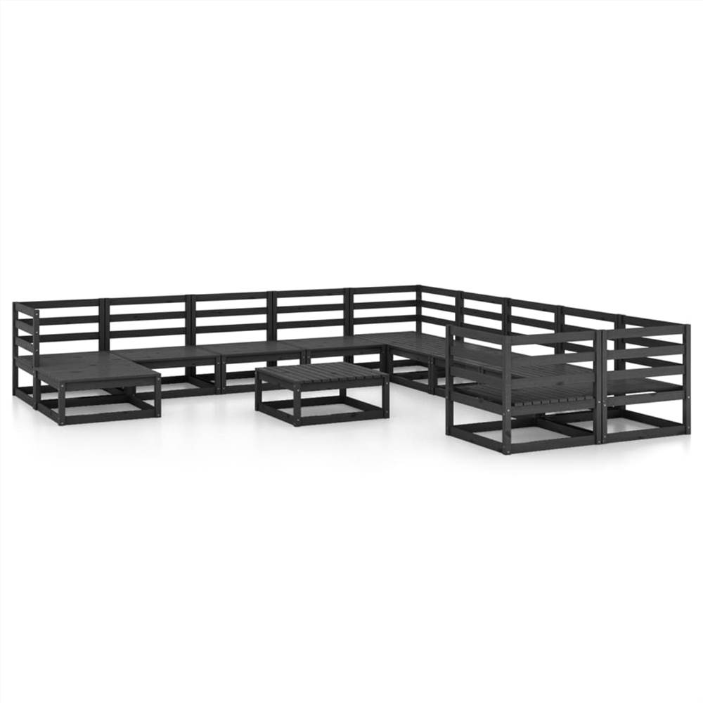 

12 Piece Garden Lounge Set Solid Pinewood