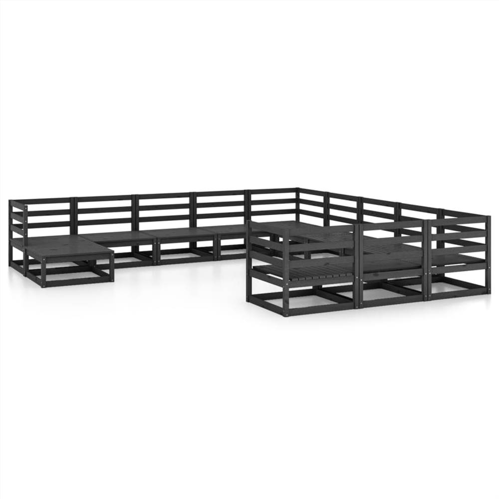 

12 Piece Garden Lounge Set Solid Pinewood