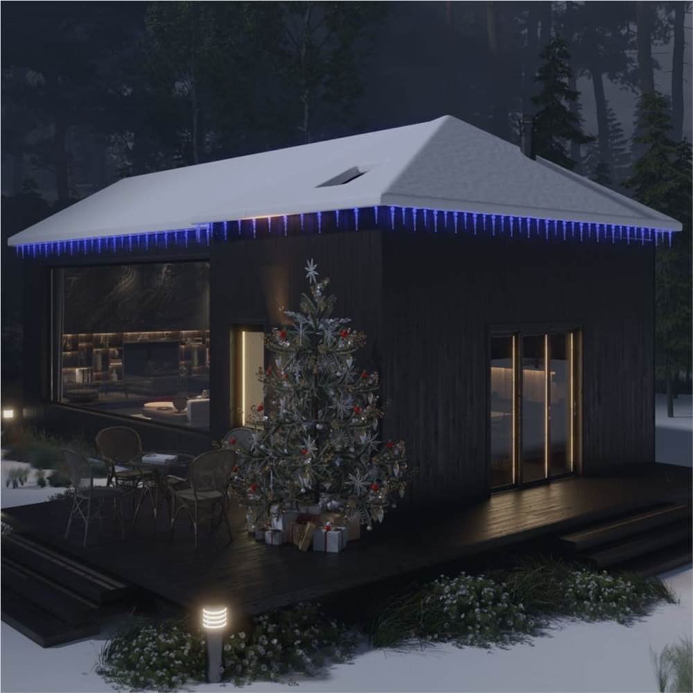 

Christmas Icicle Lights 100 pcs Blue Acrylic Remote Control
