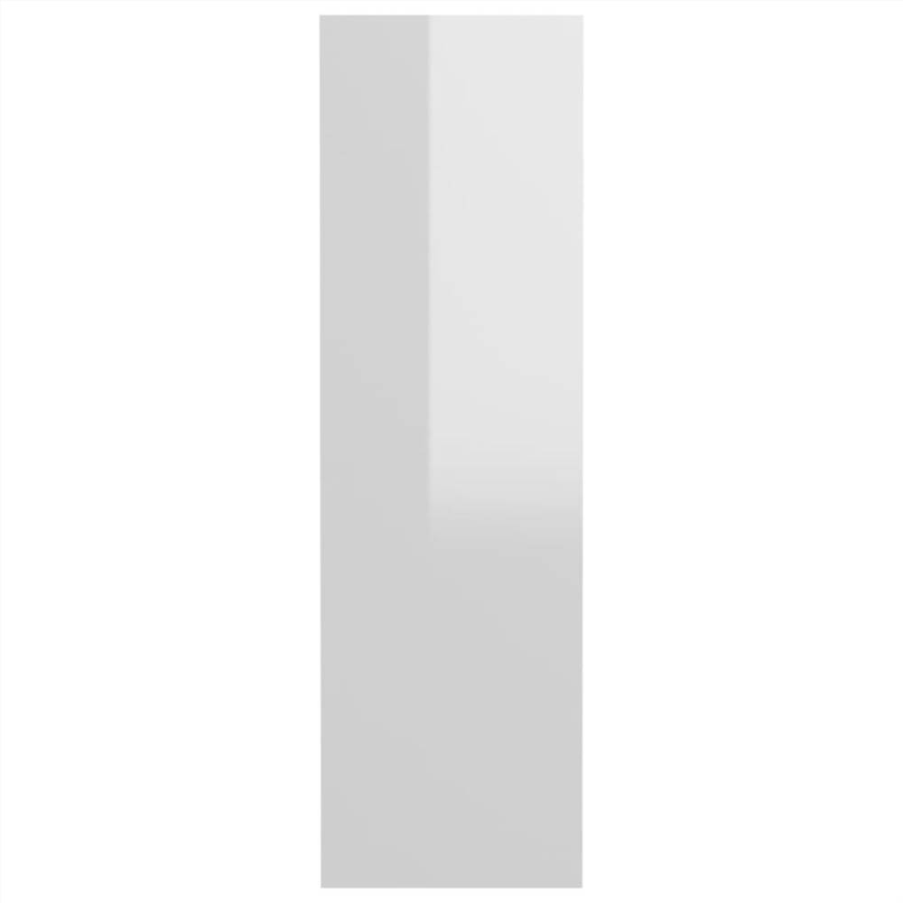 Wall Shoe Cabinet High Gloss White 60x18x60 cm Chipboard