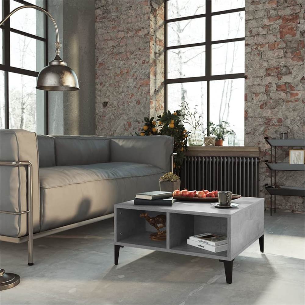

Coffee Table Concrete Grey 60x60x30 cm Chipboard