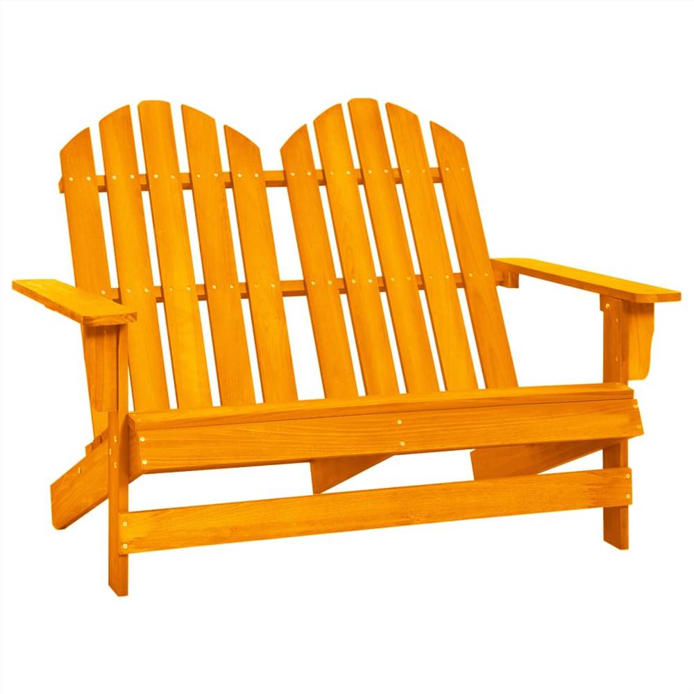 

2-Seater Garden Adirondack Chair Solid Fir Wood Orange