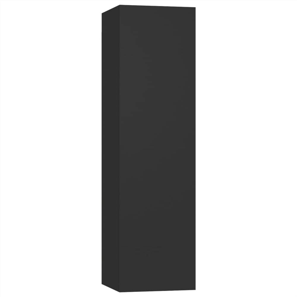 3 Piece TV Cabinet Set Black Chipboard 16 3 Piece TV Cabinet Set Black Chipboard