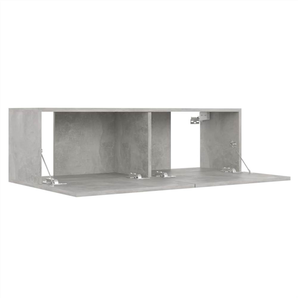 3 Piece TV Cabinet Set Concrete Grey Chipboard