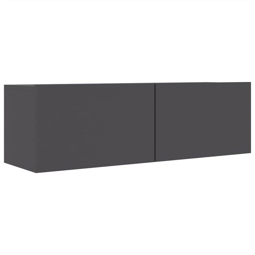 3 Piece TV Set Grey Chipboard