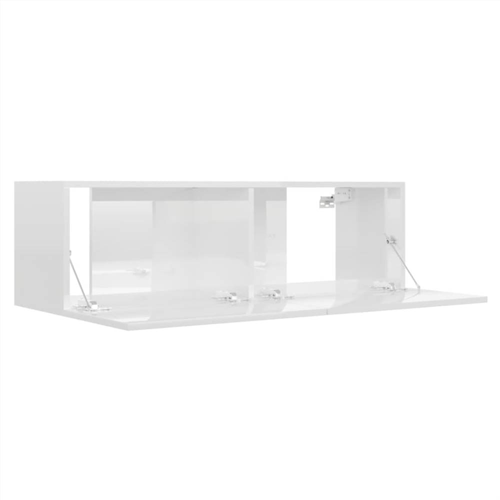 3 Piece TV Cabinet Set High Gloss White Chipboard 17 3 Piece TV Cabinet Set High Gloss White Chipboard